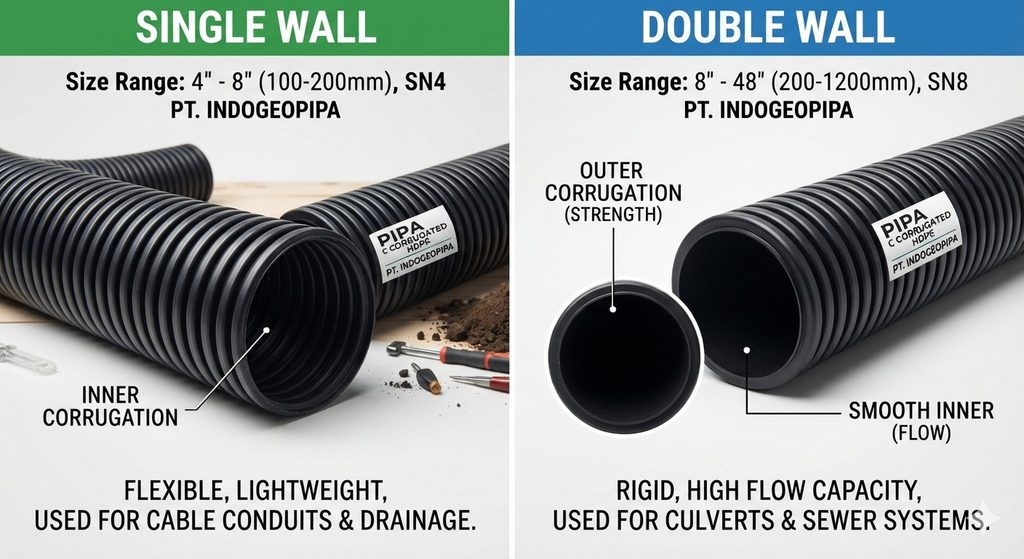 distributor Pipa hdpe corrugated